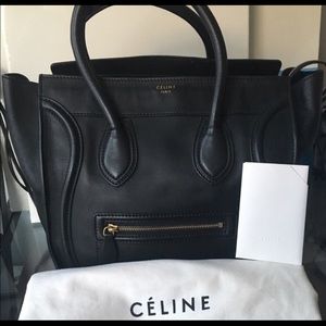 Celine AUTHENTIC tote black leather